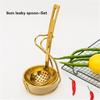 Leaky Stainless Steel Gold Plated Spoon Thickened Household Commercial Spoon Hot Pot Restaurant Ladle Cooking Soup Spoons