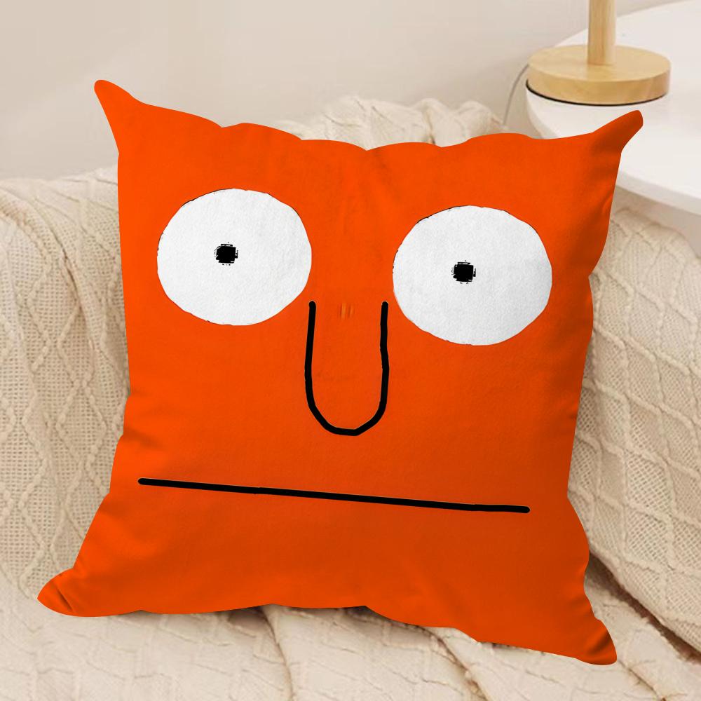 Aesthetic Art JJeanJullien Cushion Cover Silky Short Plush Invisible Zipper Dustproof Sofa Pillow Case For Home Decor
