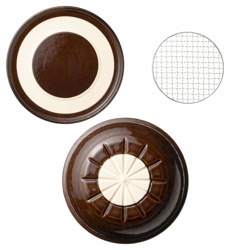 Nagatanien Roast Earthenware Pot (Serves 2-3 People), Direct Heat Compatible, Can Be Boiled Dry, NCK-87