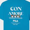 New FILA SS24 T Shirt Unisex Miroku Blue F11U429102FBU