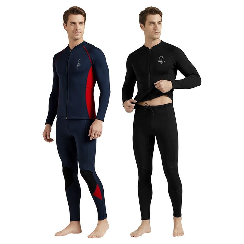 3mm Neopren Neoprenanzug Set Herren Damen - Langarm Oberteil Hose Schnorcheln Surfen Tauchen Schwimmen
