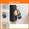 Fashionable Women's Bucket Bag With Sophisticated Knitted Design And Beads