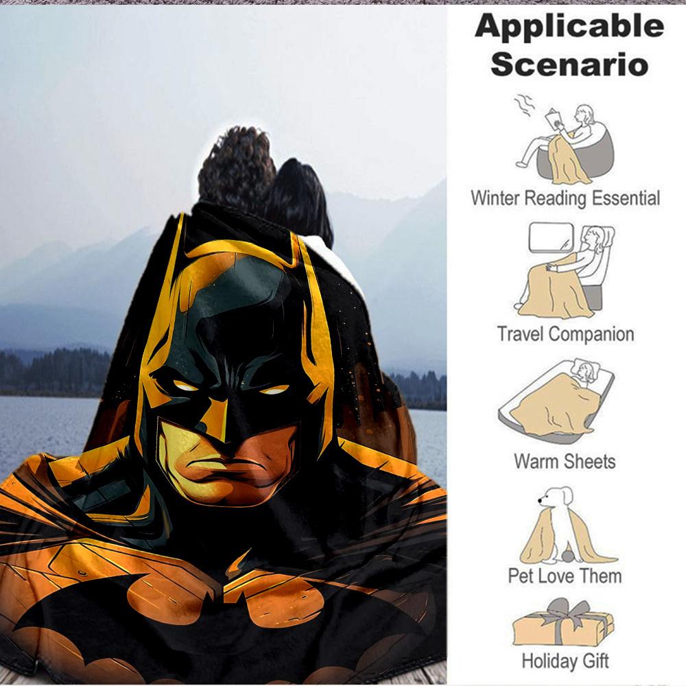 1pc Batman, Cape Flannel Throw Blanket Soft, Warm & Cozy for Couch, Bed, Office, and Travel Versatile All Season Gift, Christmas present