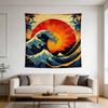 Hokusai Great Wave Tapestry Japanese Ukiyoe Art Wall Hanging Traditional Asian Home Decor for Bedroom Dorm Aesthetic Wall Art