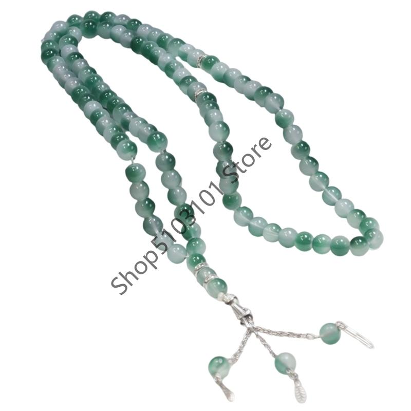

X6HE 99 Beads Double Tone Simulated Agate Bracelet Lightweight Handmade Jewelry For Formal Event And Daily Wear