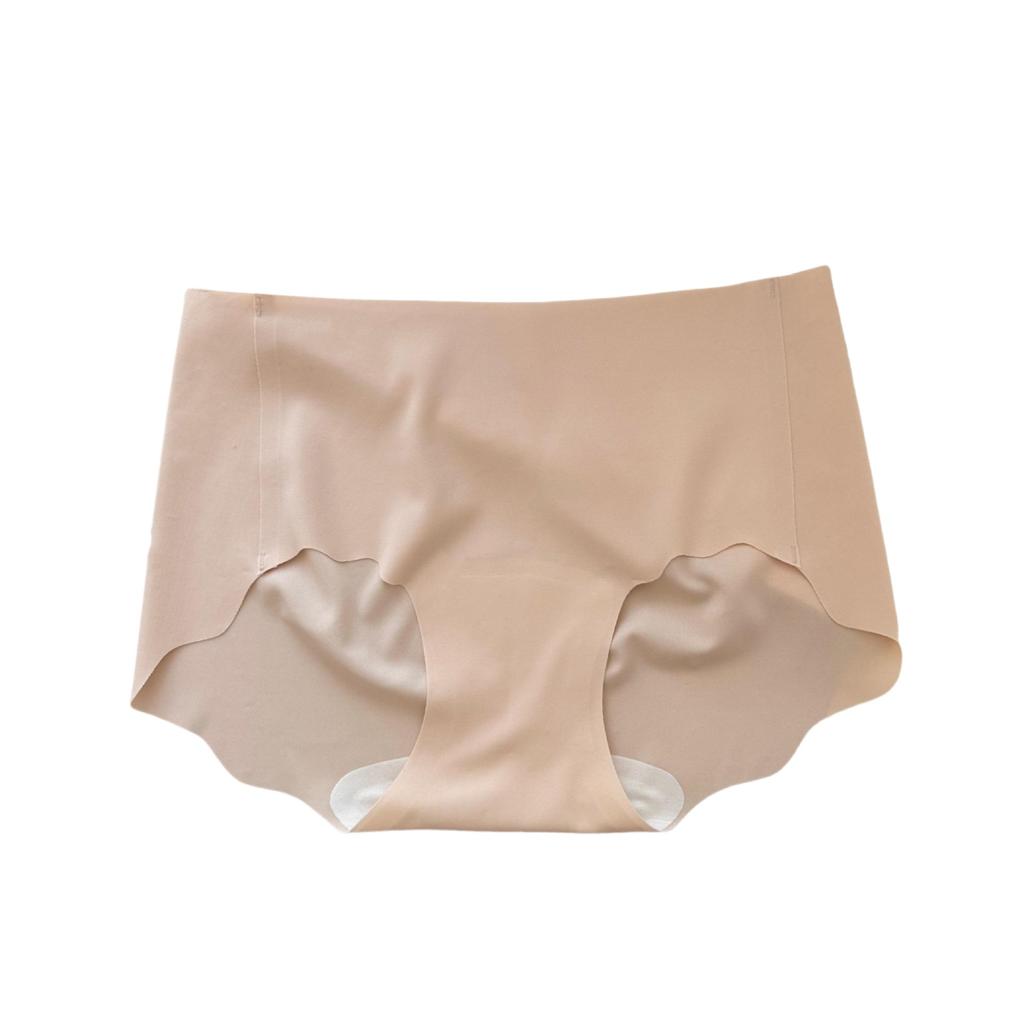 Seamless 7a Antibacterial Peach Hip Mid Waist Plus Size Women Invisible Breathable Briefs