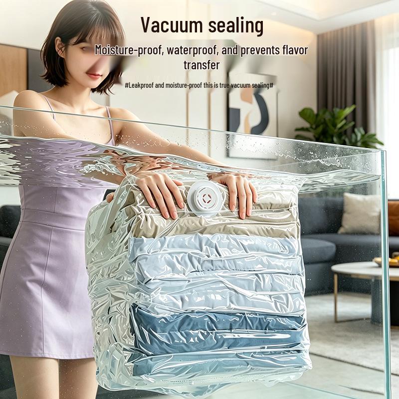 3D Storage Vacuum Compression Bags - Extra Large Bag for Clothes, Quilts - Moisture & Dust Proof
