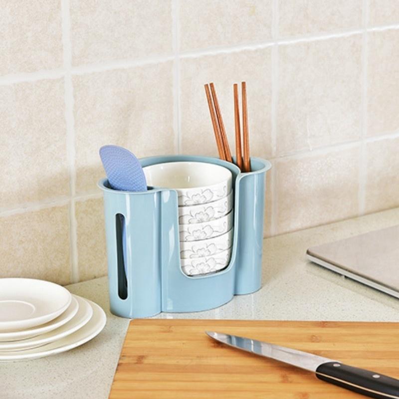 1PCS/Plastic Dish Rack Placeware Storage Box Kitchen Supplies Countertop Spoon Rack Drain Rack Stora