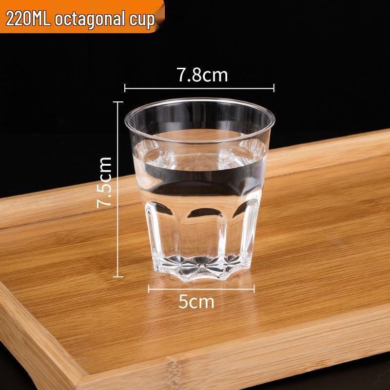 JingJingRS 220ml Disposable Hard Plastic Cups
