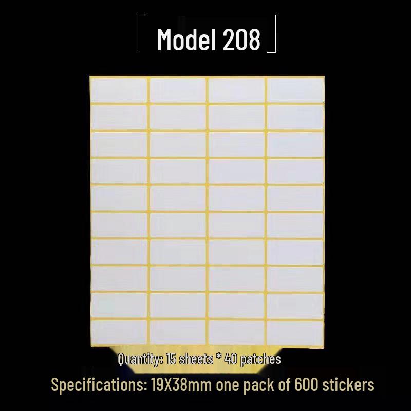 A5 Self-Adhesive Blank Label Stickers for Printing and Handwriting - White Name and Number Stickers