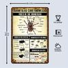 D Flat Vintage Tarantula Anatomy Metal Sign  UV Printed Iron Wall Decor Educational  Durable with PreDrilled Holes