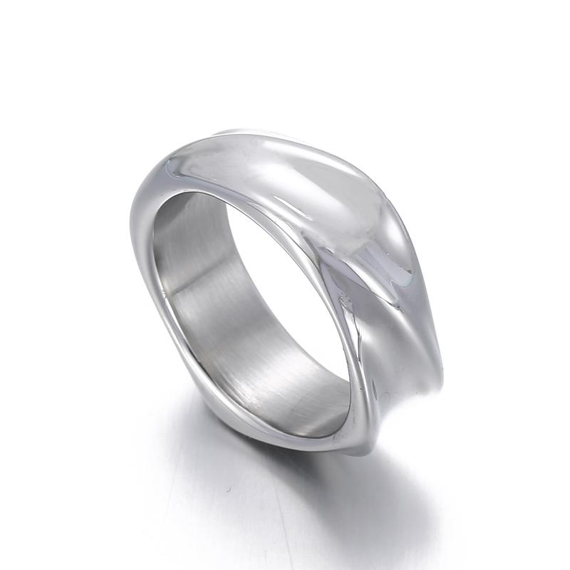 

Irregular Geometric Men s Ring High Quality Stainless Steel Jewelry 3 Colors Popular High Street Accessories 8 серебряный