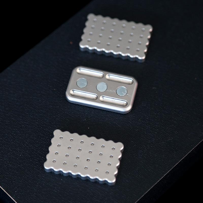 EDC Magnetic Push Card Stainless Steel Pushing Plate Fidget Mechanical Slider Coin Stress Relief Toy Antistresse Relieve Stress