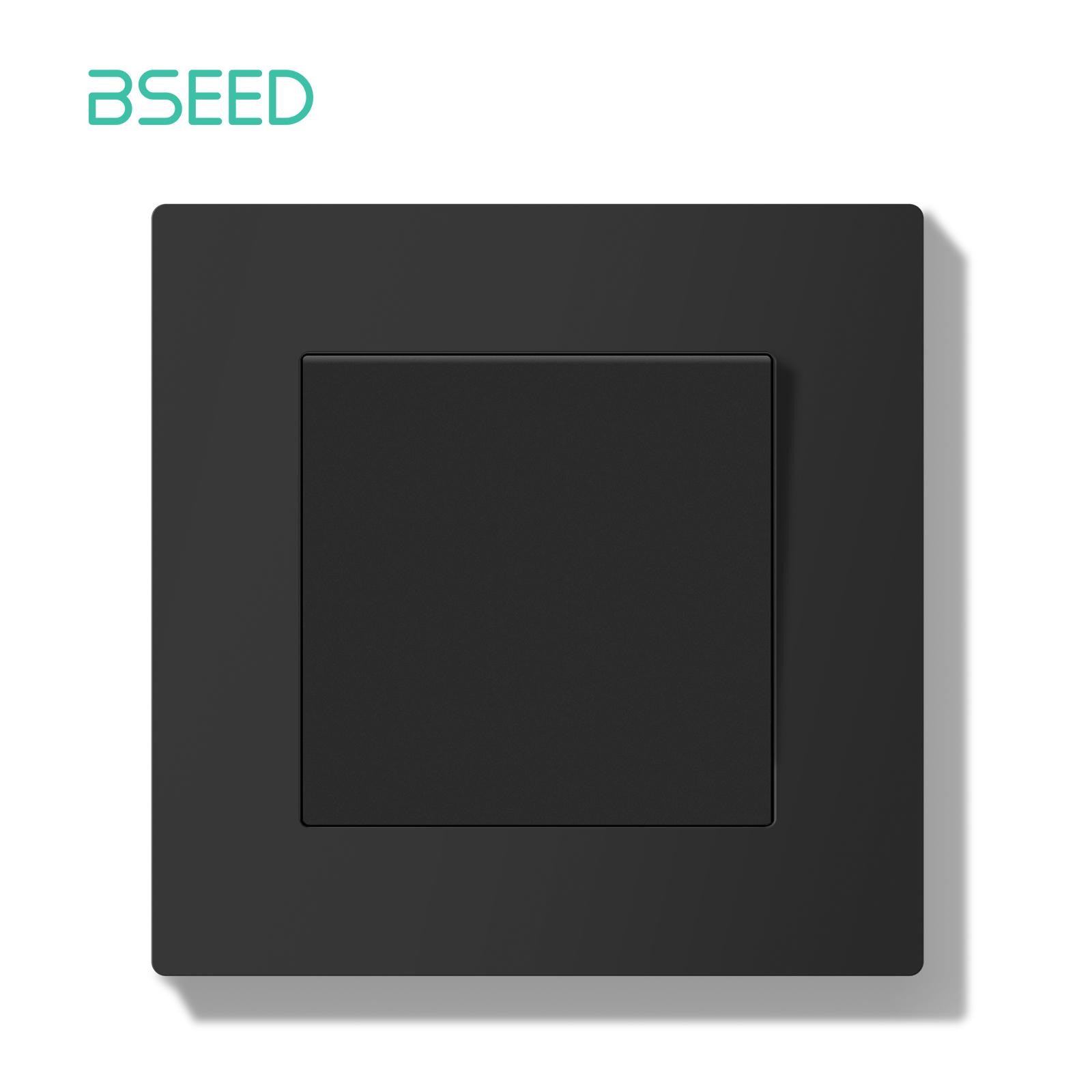 

BSEED Выключатель света с LED Белая пластиковая рамка Настенный выключатель с индикаторной лампой Серия E Стандарт ЕС 1/2-клавишный/Сброс 10А Reset 1Way&EU standard