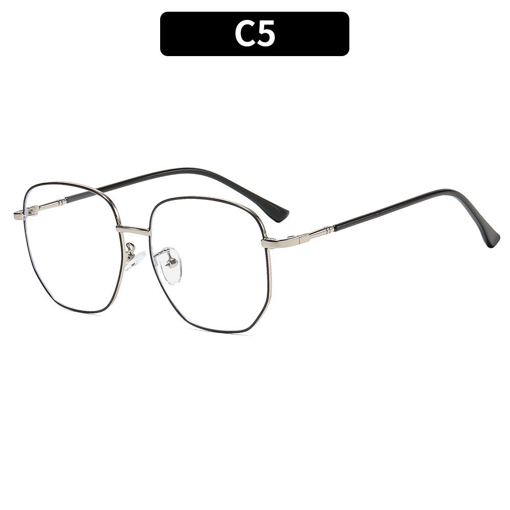 Women's Glasses Men's Fashion Large Frame Metal Glasses