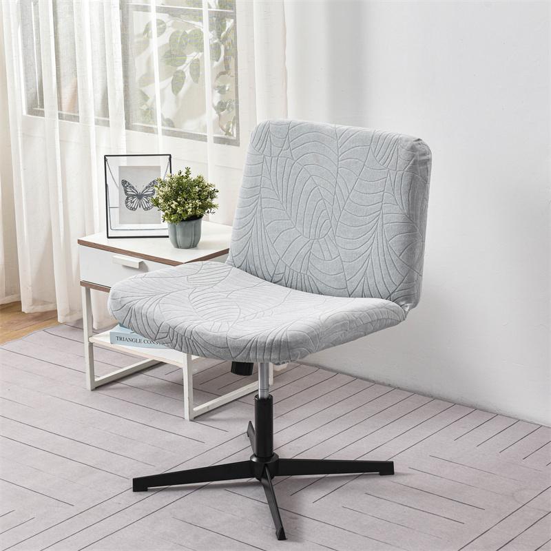 Wasserdichter Stretch-Jacquard Bürostuhl Überzug Elastischer Schminktisch Drehstuhlbezug Mittlere Rückenlehne Breiter Sitz Computerstuhl Hülle Zuhause
