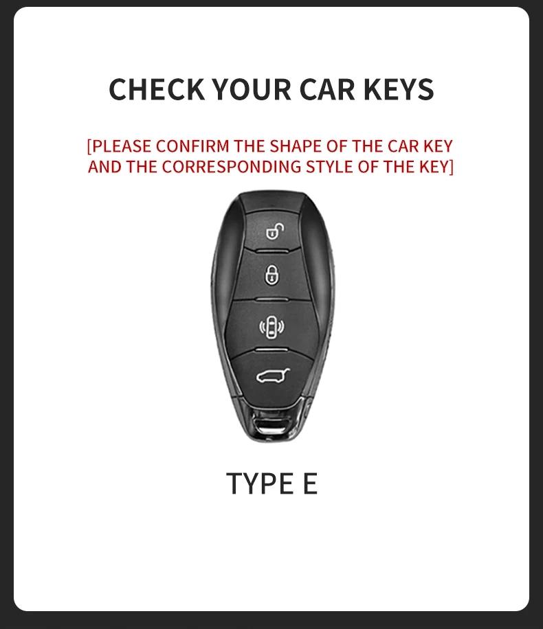 For Hongqi HS5 H5 H6 H9 EH7 HS7 H7 L5 HS3 L9 HQ9 Car Smart Remote Key Case Protection Cover Key Shell Keychain Accessories