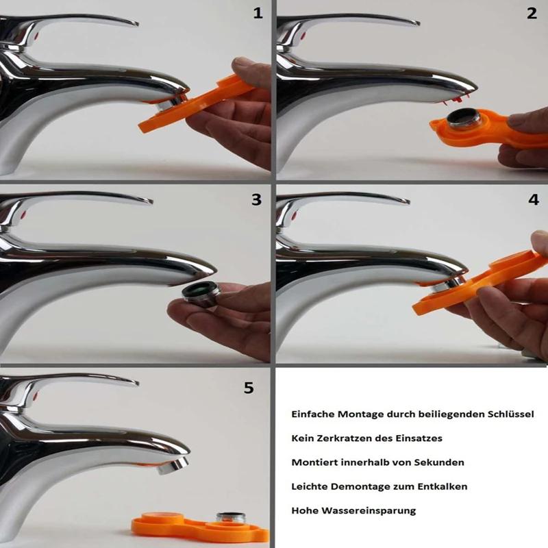 Brass Water Saving Faucet Tap Aerator with Replaceable Filter Mixed Nozzle 24mm Thread - Bathroom Faucet Bubbler Replacement