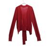 TO BE CHIC Silk Blend Long sleeve knit cardigan 2 Red Women Used