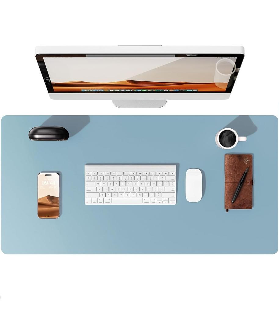 Leather Desk Pad Protector, Mouse Pad, Desk Mat, Waterproof Non-Slip PU Desk Blotter, Computer Desk Pad for Women