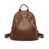 New Full Leather  Genuine Leather Women's Luxury Brand Fashion Large Travel Designer Need Backpack