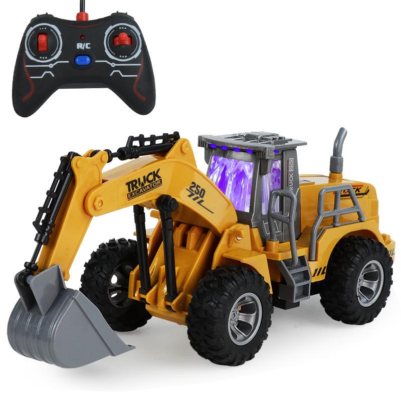 Remote Control Excavator, Five-Way Bulldozer, Electric Wireless Remote Control Construction Vehicle Model, Children'S Toy Car