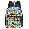 Zaino con Tasca Frontale Quadrata Crash Boom Patten Cerniera Grande Capacità per Ragazzo/Ragazza Miglior Regalo Zaino Scolastico per Bambini Cartone Animato 2D