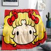 1PC Candy Candy Print Flannel Blanket, High quality All Seasons, Home Decor, Warmth and Comfort, Perfect for Christmas Gifts