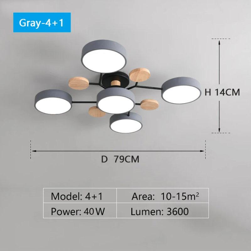 Modern LED Chandelier with 3 Different Colors Suitable for Living Room Bedroom Study Home Decoration Indoor Lighting AC90-260V