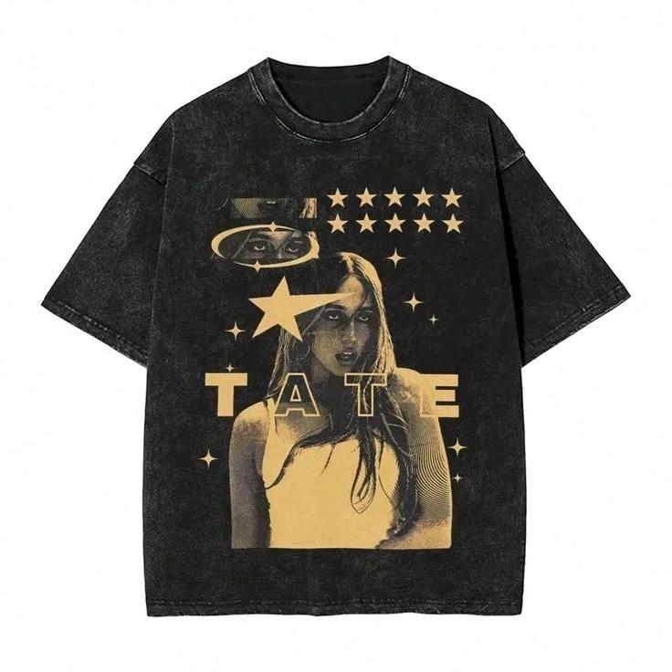 Tate Vintage Portrait Star Aesthetic Graphic Streetwear T-Shirt XL