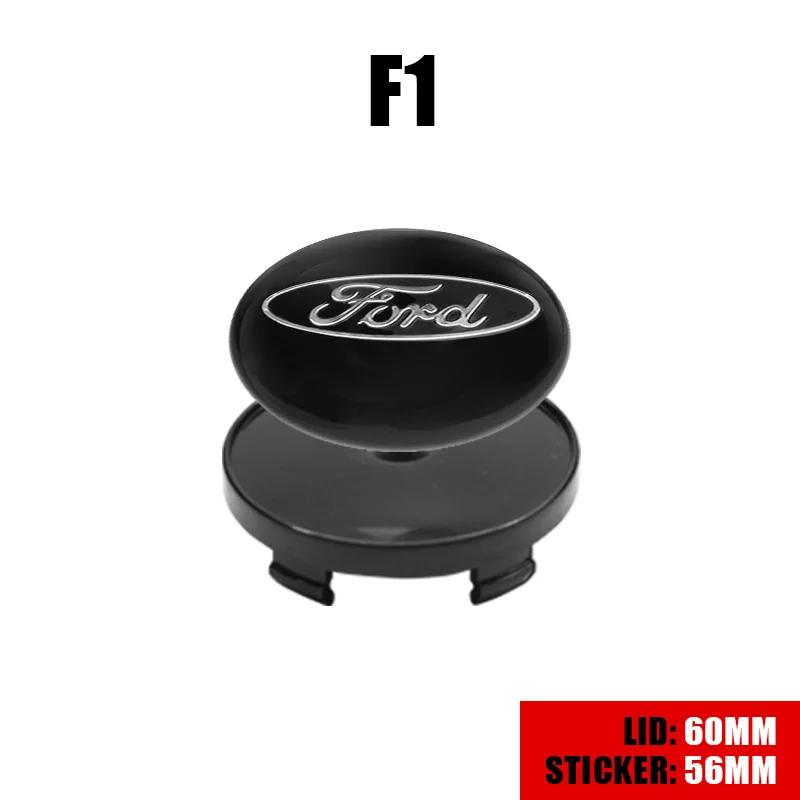 4pcs 60mm Car Wheel Center Hub Cap Auto Rim Covers Emblem Badge For Ford Focus Fiesta Mondeo Ranger Kuga Mustang ST Accessories