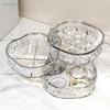 Transparent Rotating Jewelry Box With Compartments,Vanity Jewelry Organizer, Earring,Hairpin And Ring Storage Box