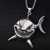 Dominantes Punk Herren Shark Skull Bull Head Schmuck Anhänger Halskette