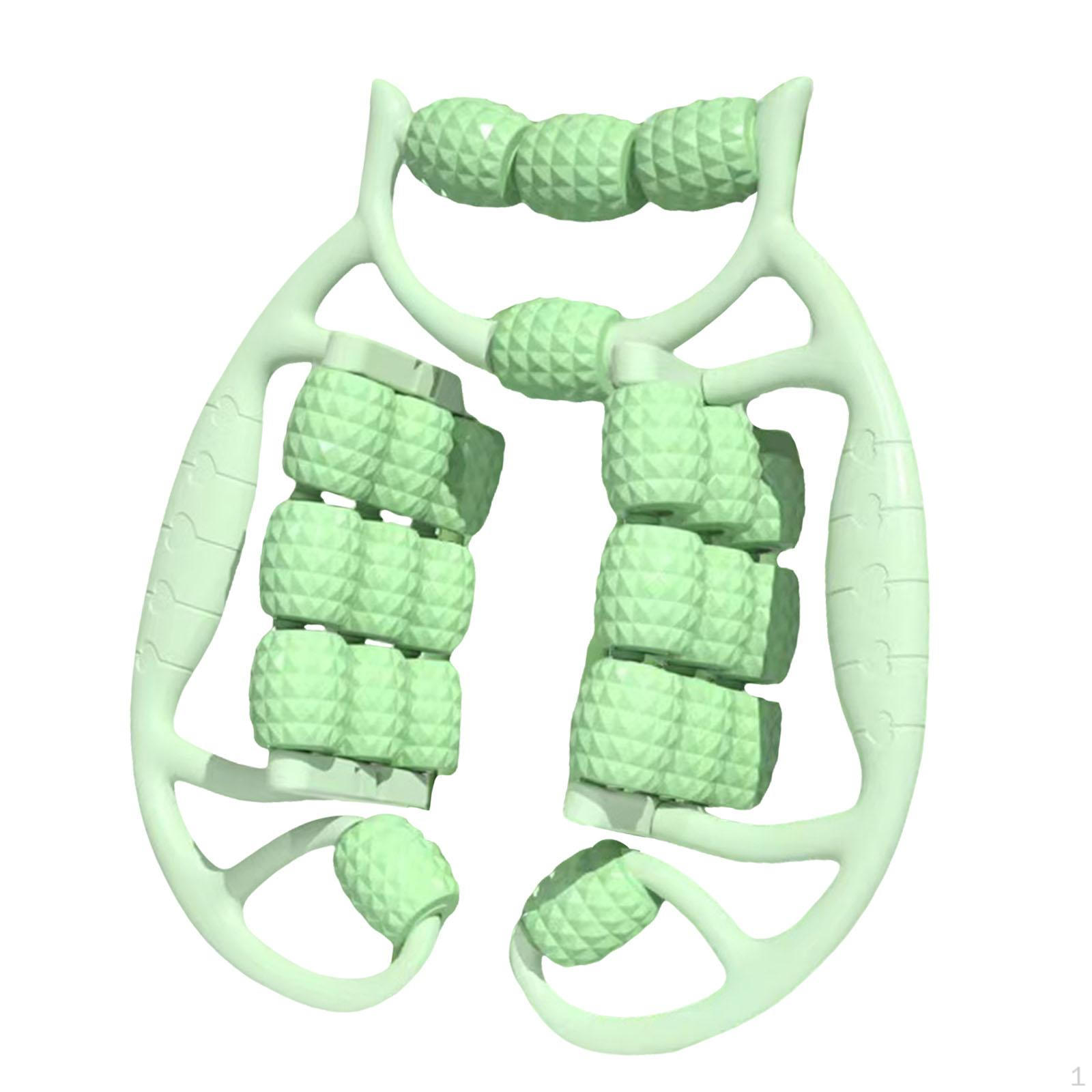 

Ручной ролик для мышц ног от целлюлита на ногах 24-колесный легкий массажный инструмент зелёный