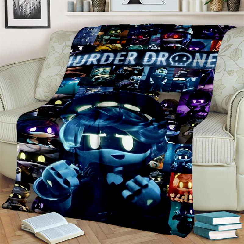 3D Print Murder Drones Cartoon Uzi V J Robot Gift Blanket,Soft Throw Blanket for Home Bedroom Bed Sofa Travel Picnic Cover Kids