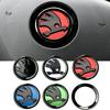 CGT1 46MM Car Logo Steering Wheel Sticker for Skoda Badge Rapid Yeti Superb Octavia Fabia Laura VRS Kodiaq Karoq KAMIQ Scala Citigo