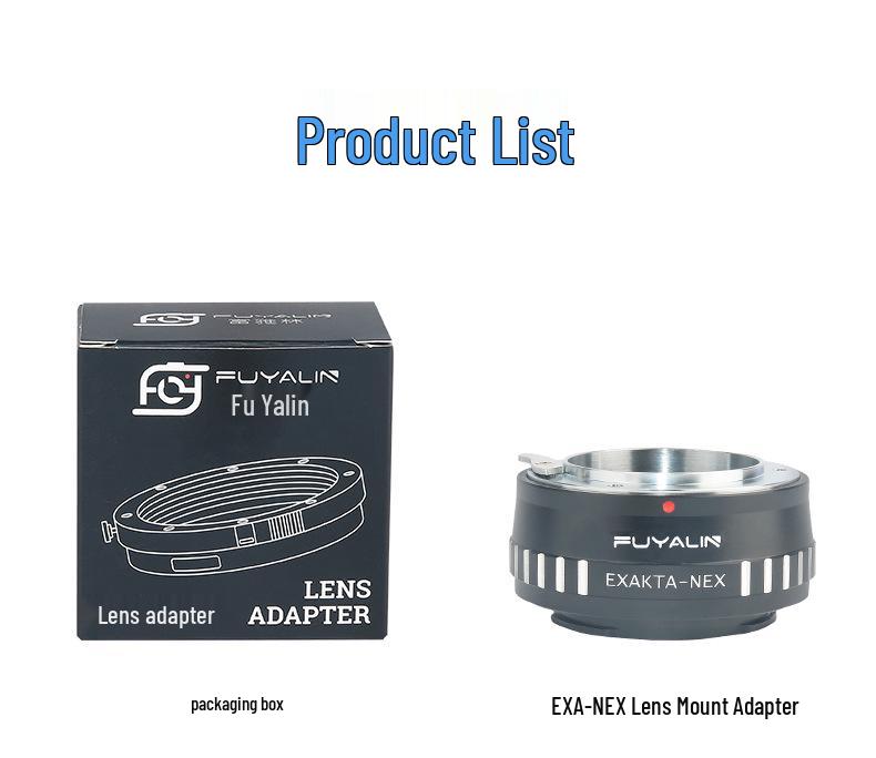 EXA-NEX Lens Adapter for Exakta Lenses To Sony E-Mount Cameras