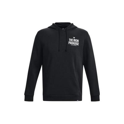 Under Armour Johnson Series Letter Print Fleece Training Hoodie Men Hoodies Black 1380107-001