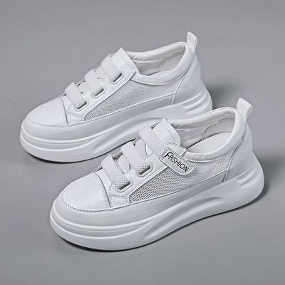 Women's Shoes New Summer Special-Interest Design Mesh Muffin Platform White Shoes Female Student Inner Height Increasing Board Shoes