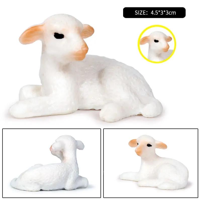 Oenux Clasic Animale de Fermă Simulare Oaie Capră Argali Antilopă Model Figurină de Acțiune Figurine Păsări de Curte Jucărie Drăguță Pentru Copil Cadou
