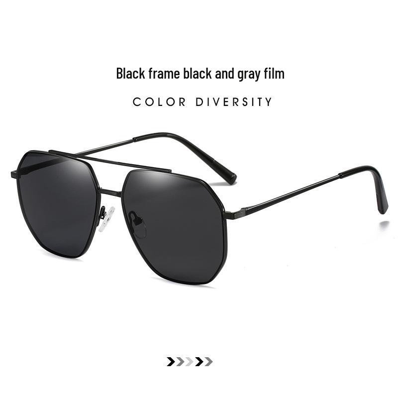 8092 New Men s Polarized Aviator Sunglasses - Large Frame, Fashionable & Trendy for Driving
