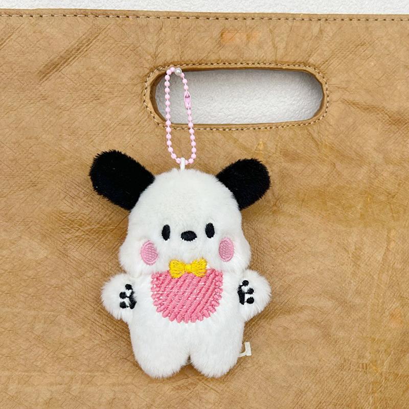 

Милый плюшевый брелок-подвеска Pochacco, креативная мягкая кукла, брелок для автомобиля, изысканный рюкзак, украшения, аксессуары, подарки розовый