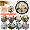 Ornament Creativ Rotund Acrilic Prinzător de Soare Ornament Suspendat Design Libelulă Plat 2D Panou Decorativ pentru Fereastră pentru Camera de Zi Agățat pe Perete