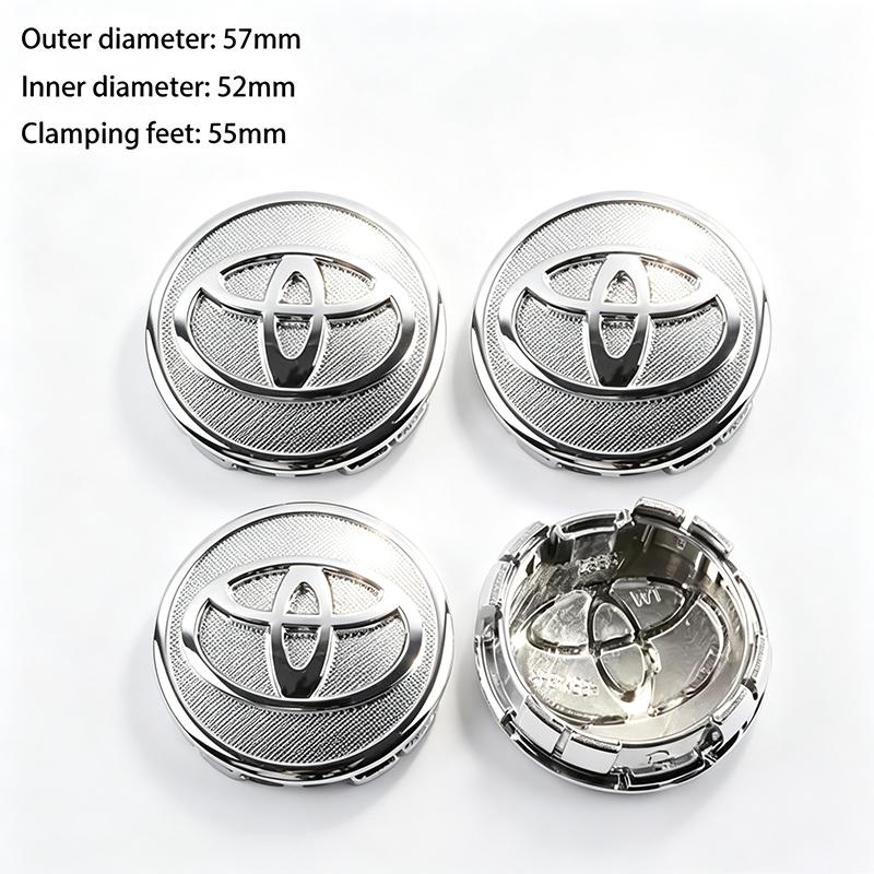 TRR24pcs 57mm 62mm Car Wheel Center Hub Cap For Toyota RAV4 Hilux Aygo Yaris Ractis Corolla Camry CHR Auris Tacoma Car Accessories