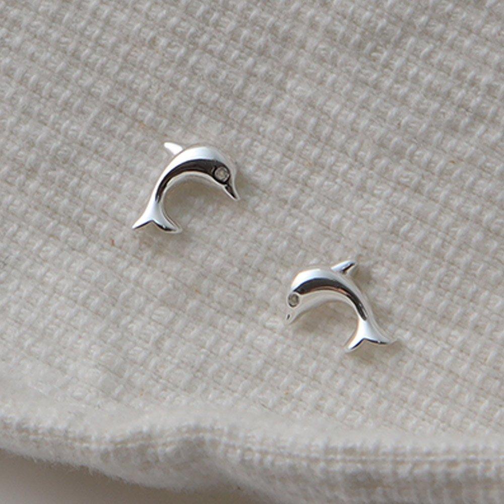 925 Silver Dolphin Piercing Pair Set