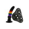 Dildo - DREAM TOYS - Love Strap - Soft Silicone - Rainbow Colors - Medium Size