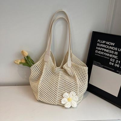 Large Capacity Woven Shoulder Armpit Bag Tote Bag Women's New Summer Vacation Beach Bag