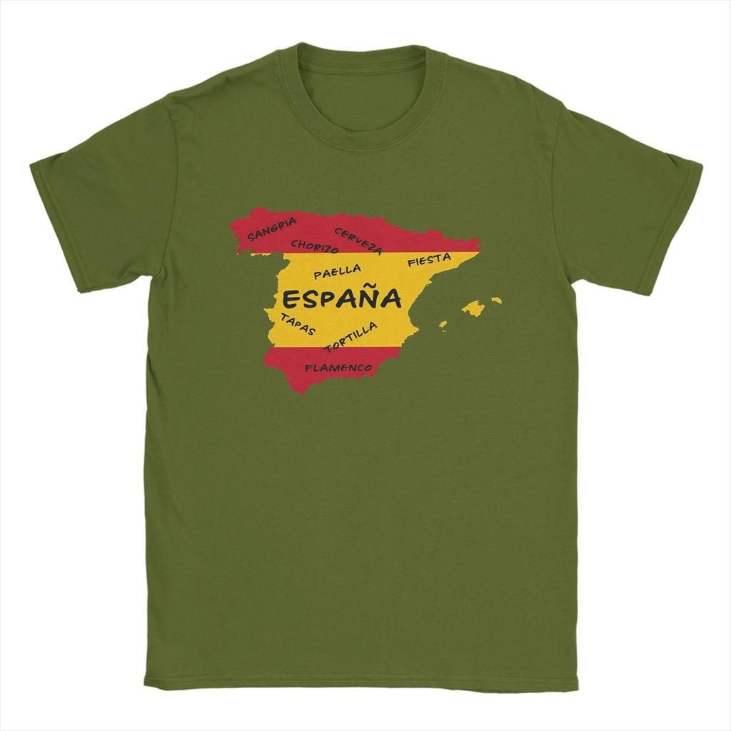 Espana Spain  TShirt Unisex Spanish Fashion Pure Cotton Tee Shirt Crew Neck Short Sleeve T Shirt 4XL 5XL Tops