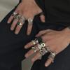 Exaggerated and Domineering Men's Ring Set Hip Hop Hot-Selling Ring Men's Trendy Fashion Personality Jewelry