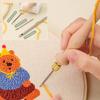 Verstellbare Punch Needle Näh-Multifunktions-Nadelstift Professionelles ergonomisches anfängerfreundliches Bastelwerkzeug für Teppichstickerei